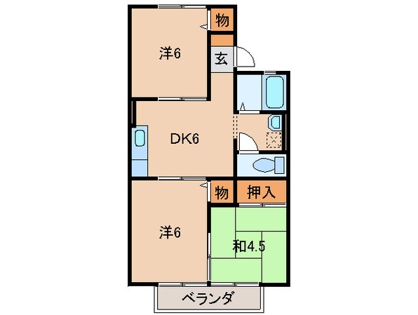 落合ハイツⅢの物件間取画像